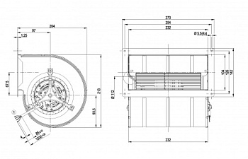 Центробежный вентилятор ebmpapst D1G133DC1717