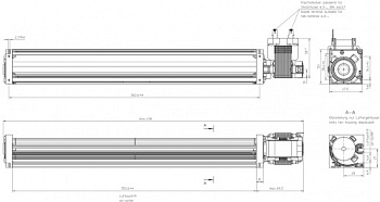 Тангенциальный вентилятор ebmpapst QL3/3500A2-2124LH-443-ds