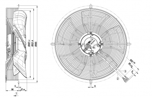 Осевой вентилятор ebmpapst S3G500AF4851