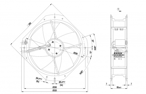 Осевой вентилятор ebmpapst W2E250HL0601