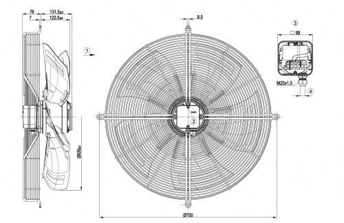 Осевой вентилятор ebmpapst S6E630BN0102