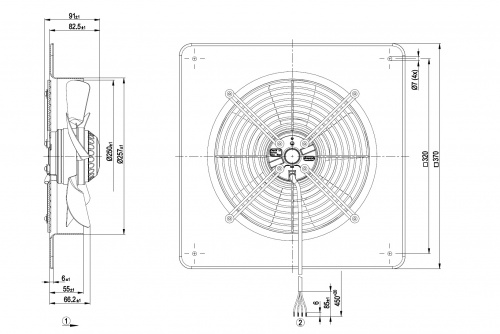 Осевой вентилятор ebmpapst W2E250DE6502