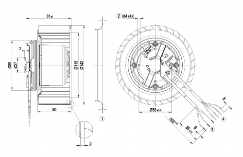 Центробежный вентилятор ebmpapst R3G140AF2316