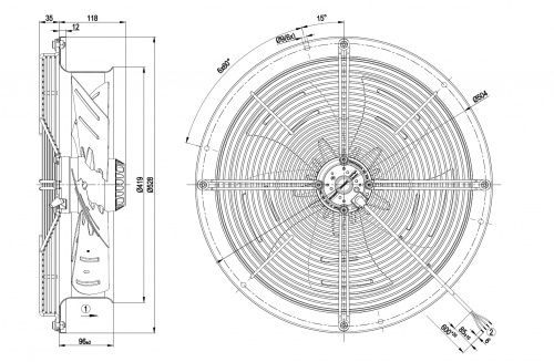 Осевой вентилятор ebmpapst W4E400CP0231