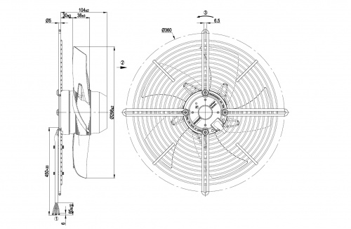 Осевой вентилятор ebmpapst S2D300BP0231