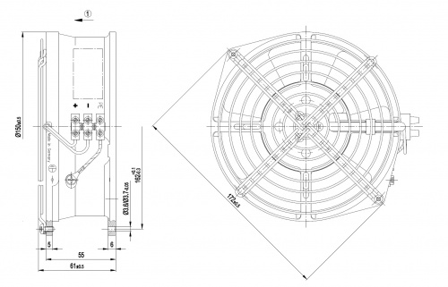 Осевой вентилятор ebmpapst W2G130AA3326