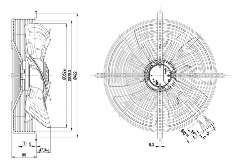 Осевой вентилятор ebmpapst S3G350AN0132