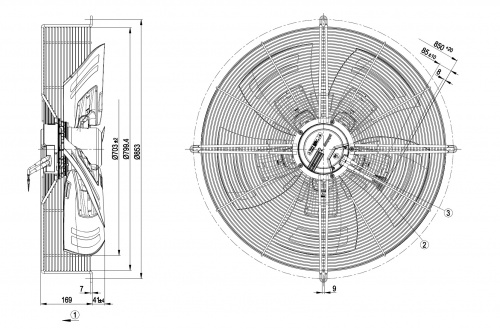 Осевой вентилятор ebmpapst S3G710AO8521