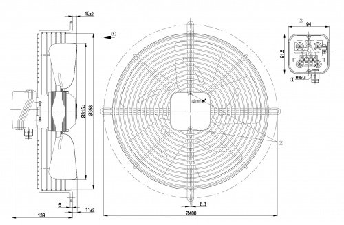 Осевой вентилятор ebmpapst S4E315AC0807