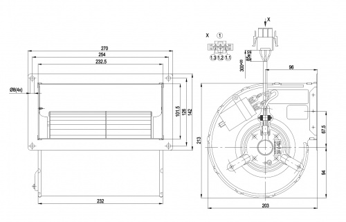 Центробежный вентилятор ebmpapst D2E133DM47D5