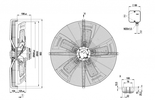 Осевой вентилятор ebmpapst S6D910CA0101