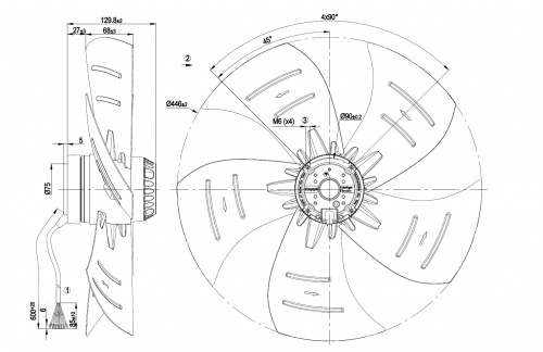 Осевой вентилятор ebmpapst A4D450AP0102