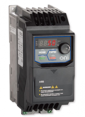 Преобразователь частоты A400 380В, 3Ф 0,75 kW 2,5А серии ONI