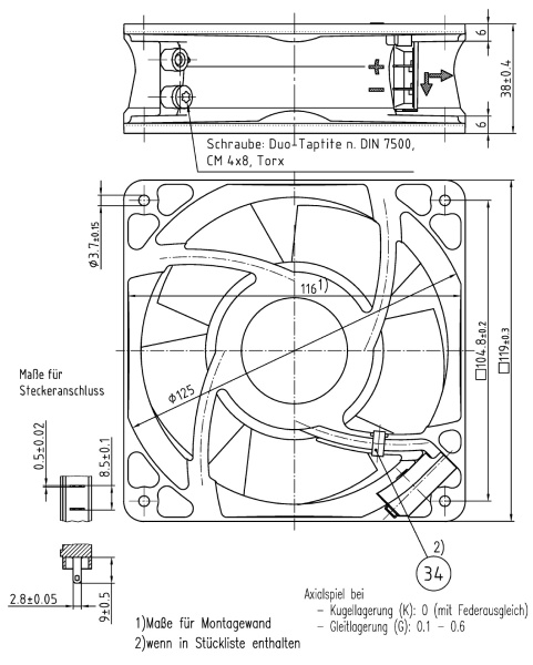 Вентилятор компактный ebmpapst 4188 NXM