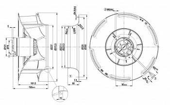 Центробежный вентилятор ebmpapst R4E355RB1001