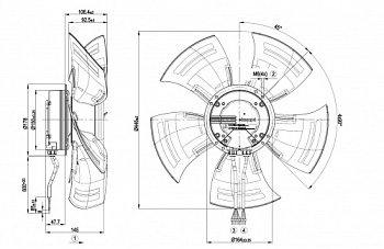 Осевой вентилятор ebmpapst A3G450AC2852