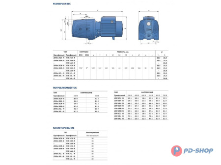 Насос самовсасывающий Pedrollo JSW 3BH