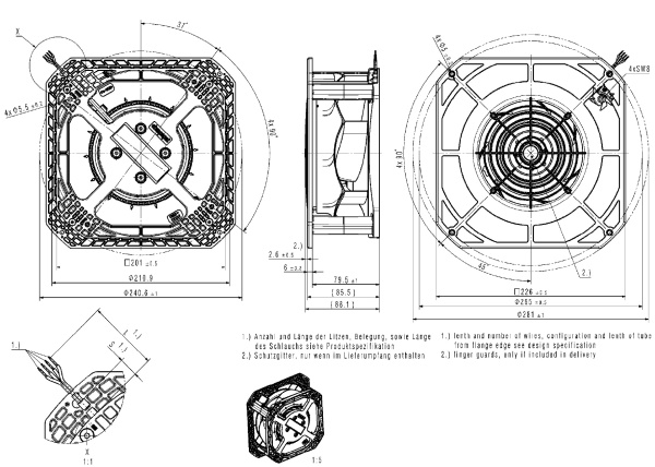 Вентилятор компактный ebmpapst RG 190-39/14/2 TDMLO