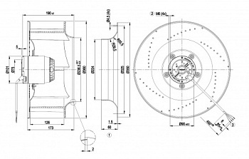 Центробежный вентилятор ebmpapst R4E355AG0205