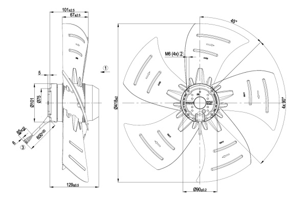 Осевой вентилятор ebmpapst A4E420AP0201