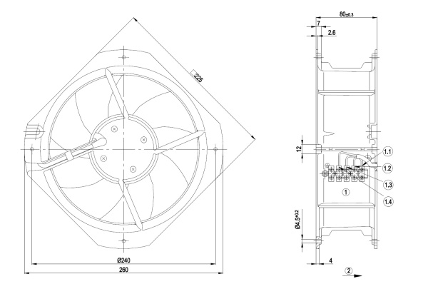 Осевой вентилятор ebmpapst W1G200HH7752