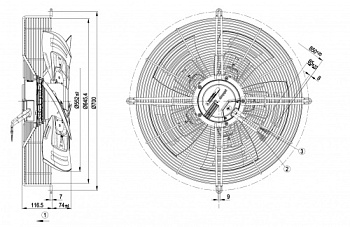 Осевой вентилятор ebmpapst S3G560AP6821