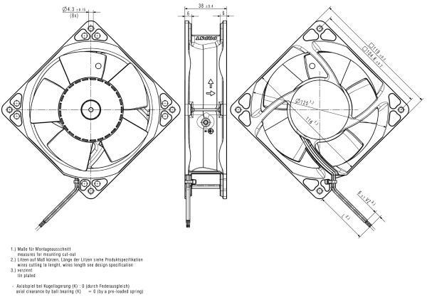 Вентилятор компактный ebmpapst 4114 N/2 H3U