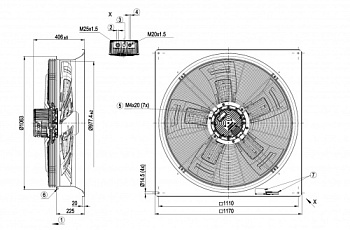 Осевой вентилятор ebmpapst W3G990GZ0291