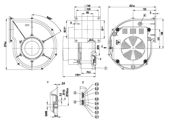 Центробежный вентилятор ebmpapst G1G170AB0520