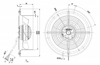 Осевой вентилятор ebmpapst W2E200CF0225