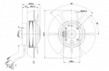 Осевой вентилятор ebmpapst A2D170AA0402
