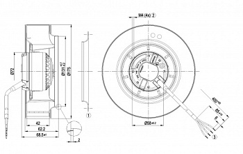 Центробежный вентилятор ebmpapst R2E175AR7005