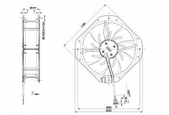 Осевой вентилятор ebmpapst W2D250HI0205