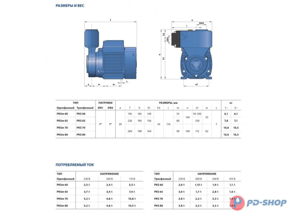 Насос вихревой Pedrollo PKS 60