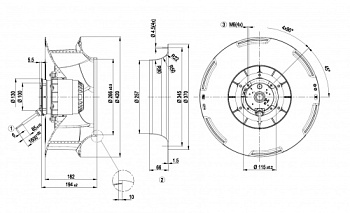 Центробежный вентилятор ebmpapst R4E400RO0905