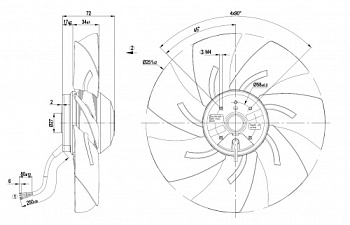 Осевой вентилятор ebmpapst A2E250AL0673