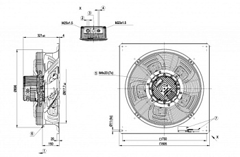 Осевой вентилятор ebmpapst W3G630GU2391