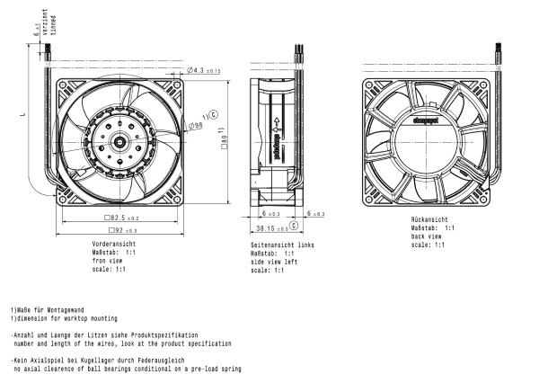 Вентилятор компактный ebmpapst 3214 J/39 H3-202