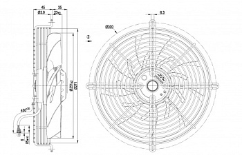 Осевой вентилятор ebmpapst S2E250AM0601