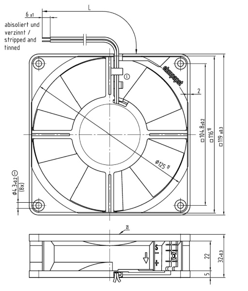 Вентилятор компактный ebmpapst 4312 M