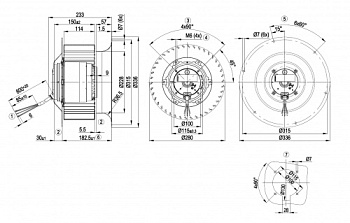 Центробежный вентилятор ebmpapst R4E280CI0101