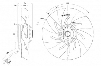 Осевой вентилятор ebmpapst A2D250AH0201