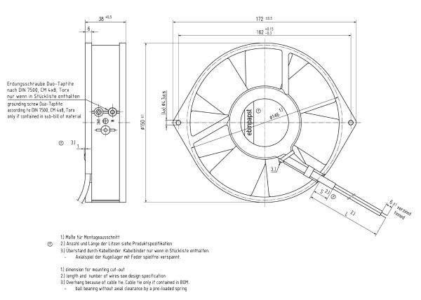 Вентилятор компактный ebmpapst 7112 NU