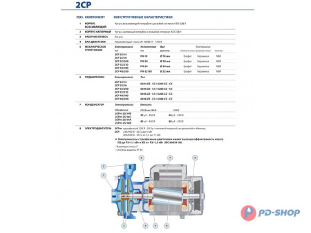Насосная станция Pedrollo 2CPm 25/14B 24cl с/х