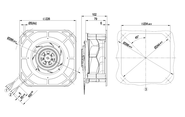Центробежный вентилятор ebmpapst K3G190RD4503