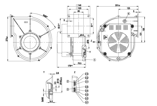 Центробежный вентилятор ebmpapst G1G170AB3120