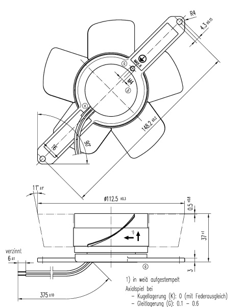 Вентилятор компактный ebmpapst 4650 TA