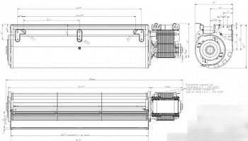 Тангенциальный вентилятор ebmpapst QLZ06/3000A105-3038LH-63aao