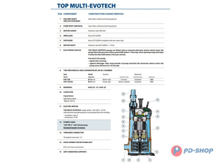 Насос колодезный Pedrollo TOP MULTI EVOTECH 3