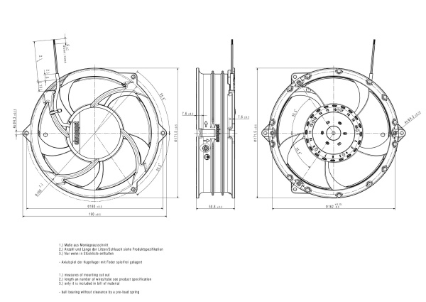 Вентилятор компактный ebmpapst 6318 H
